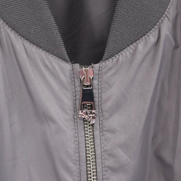 Versace Grey Zip Up Lightweight WindbreakerJacket 48 Polyester Bomber Logo Coat - Picture 4 of 7